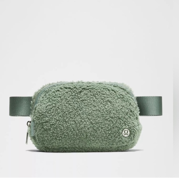 lululemon athletica Handbags - RARE/HTF • NWT • Lululemon Athletica Gray Eucalyptus Fleece Everywhere Belt Bag